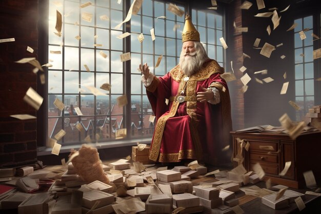 Visuales de finanzas y negocios con temática de Sinterklaas para el año 00558 01