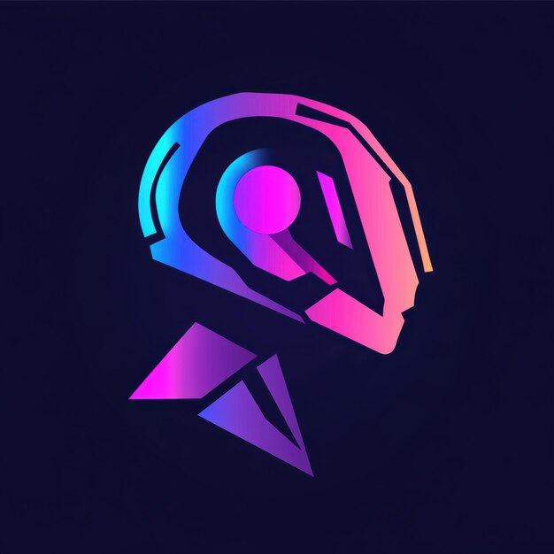 Visuales llamativos en los conceptos de logotipos de inteligencia artificial