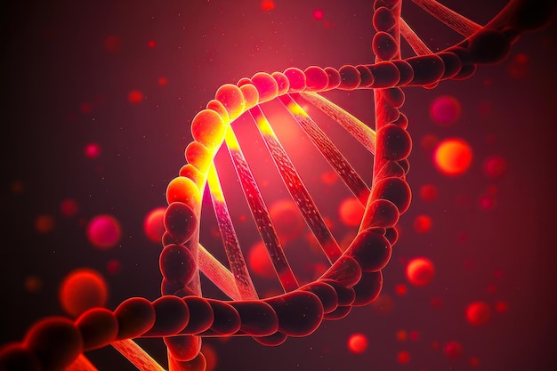 Visualisierung der DNA-Helixstruktur in Körperflüssigkeit