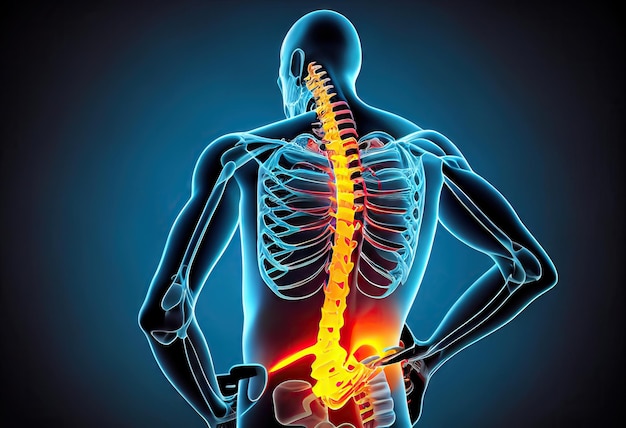 Visualisierung der Schmerzen Rückenprobleme und ihre Auswirkungen Generative KI
