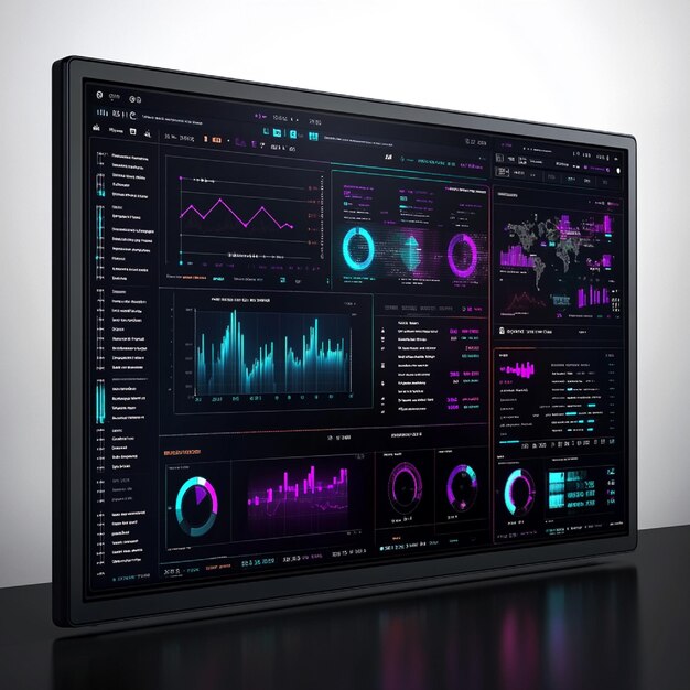 Visualisierung eines Digital Resource Analytics-Dashboards mit Nutzungsstatistiken und Engagement-Metriken