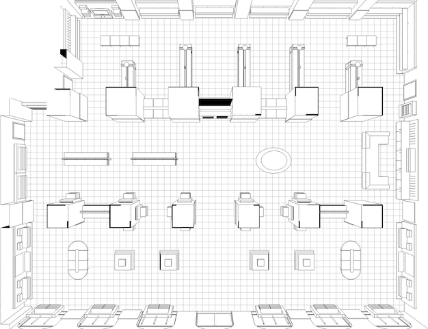 Foto visualização de contorno de shopping center esboço de esboço de renderização em 3d