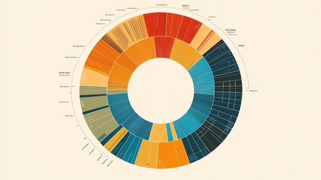 Visualização de dados circulares Representação de dados num anel
