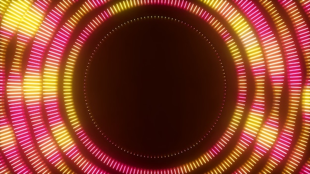 Visualização de um círculo brilhante rosa-amarelo d ilustração