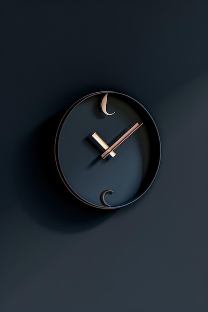 Visualización 3D de un reloj minimalista