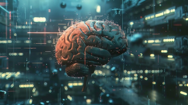 Visualización avanzada del cerebro en un entorno de ciencia ficción