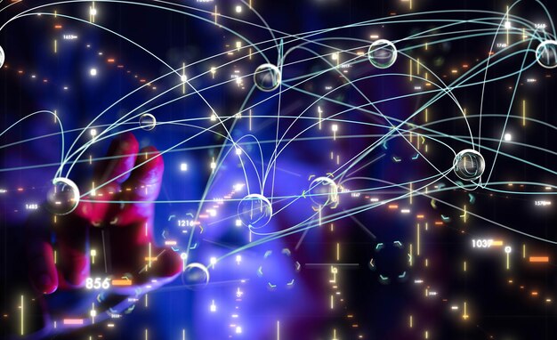 Una visualización de Big Data. Estructura de conexión de red