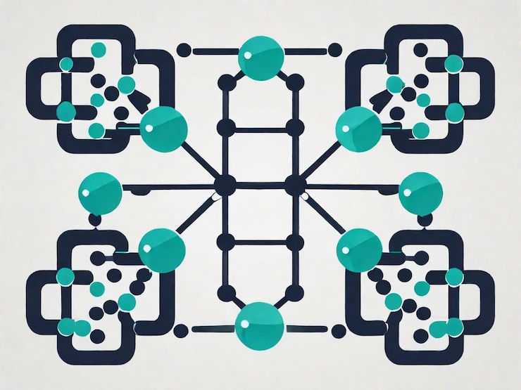 Foto visualización científica de la estructura de moléculas