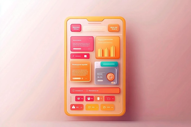 una visualización colorida del icono de la aplicación