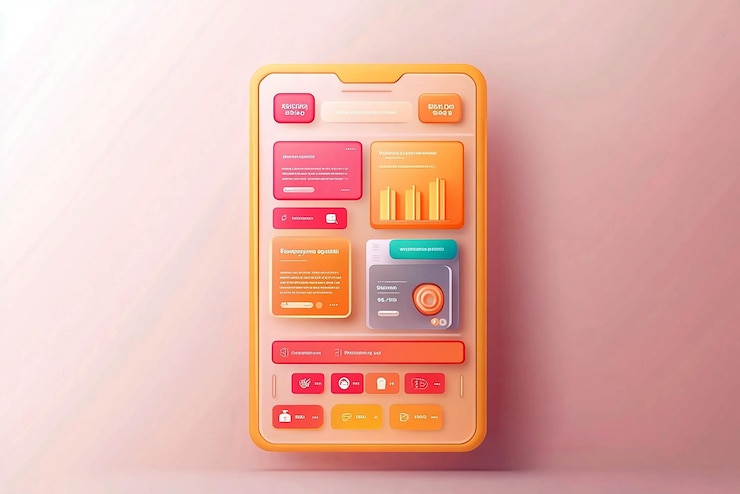 Foto una visualización colorida del icono de la aplicación