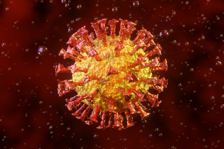 Foto visualización de coronavirus, también conocido como virus covid-19