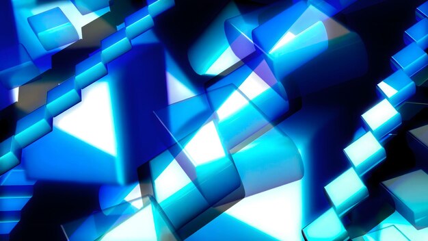 visualización de una cuadrícula de datos digitales en tonos azules