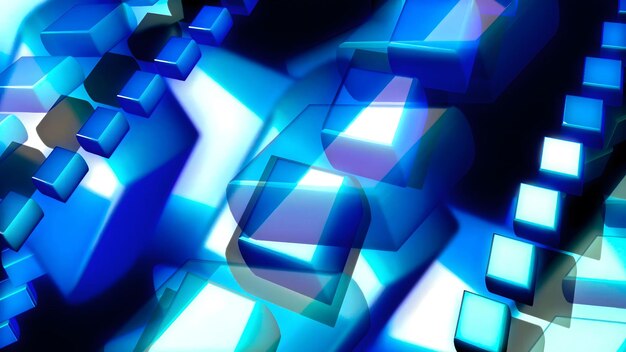visualización de una cuadrícula de datos digitales en tonos azules