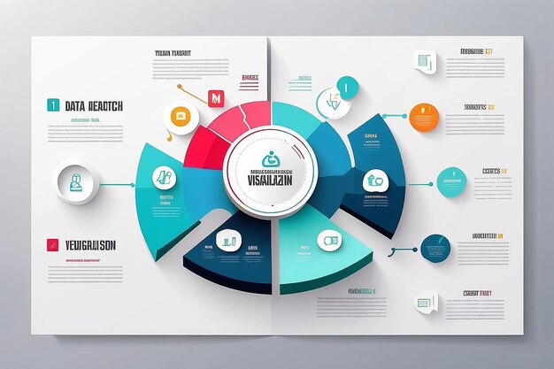 Foto visualización de datos empresariales diagrama de procesos elementos abstractos del gráfico infografía