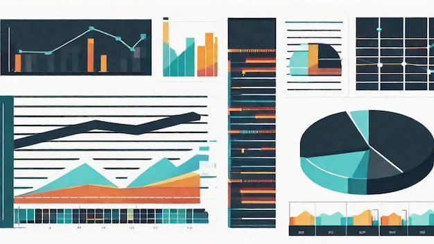 Foto visualización de datos con gráficos