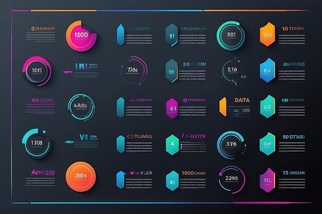 Visualización de datos de negocios línea de tiempo iconos infográficos diseñados para plantilla de fondo abstracta elemento hito diagrama moderno