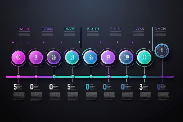 Foto visualización de datos de negocios línea de tiempo iconos infográficos diseñados para plantilla de fondo abstracta elemento hito moderno