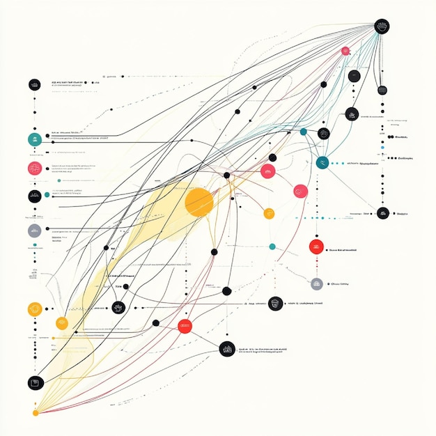 Una visualización de un diagrama de linaje de datos que muestra el flujo de datos a través de un sistema