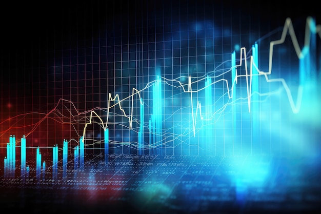 Foto visualización dinámica del análisis de datos financieros