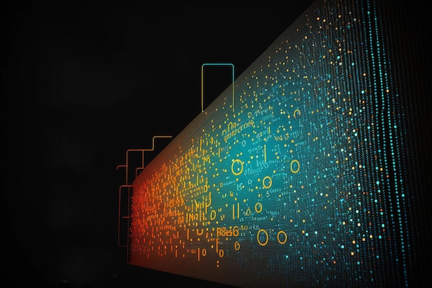 Visualización de grandes conjuntos de datos Líneas abstractas Generación de IA