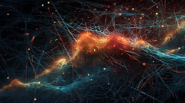 Una visualización de red neuronal Ilustración creativa