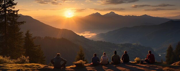 Visualizar un papel tapiz de retiro de montaña sereno