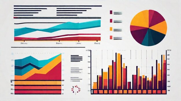 Foto visualize dados com impressionantes gráficos de informação