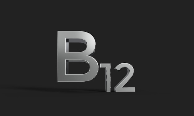 Vitamin B12 Hintergrund gerendert