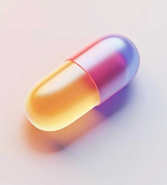 vitaminas y suplementos Ilustración de pastillas en 3D