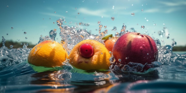 Foto vitaminbeere gesunder hintergrund wasserfruchttropfen frische grüne erdbeernahrung generative ki