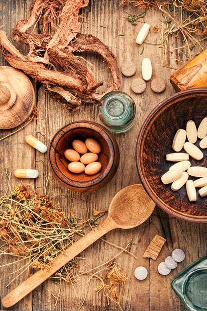 Vitamine, Tabletten und Pillen