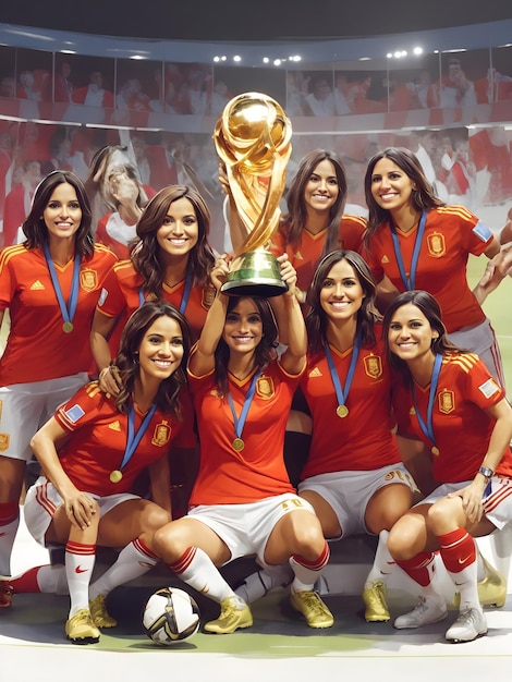 Vitória da seleção espanhola de futebol feminino Ai generatd