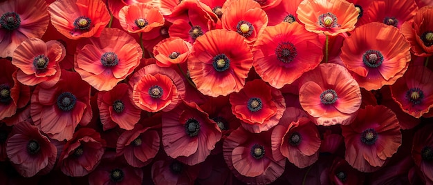 Foto vivas flores de amapola rojas en primer plano en un telón de fondo rústico ideal para el papel tapiz de diseño