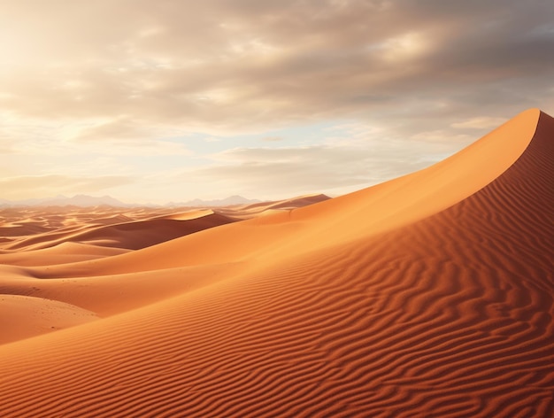 Foto vive la impresionante belleza de las interminables dunas de arena descubre el secreto de los paisajes desérticos