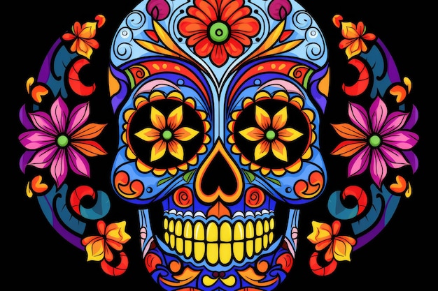 Vivid Spirit Una celebración colorida con el Día de los Muertos