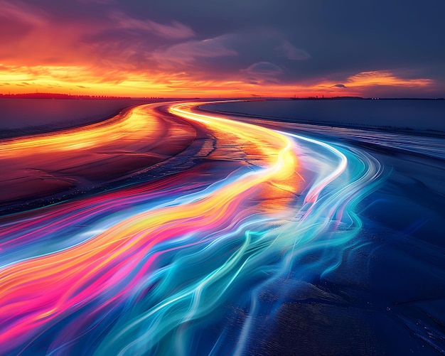 Vivid Sunset Road