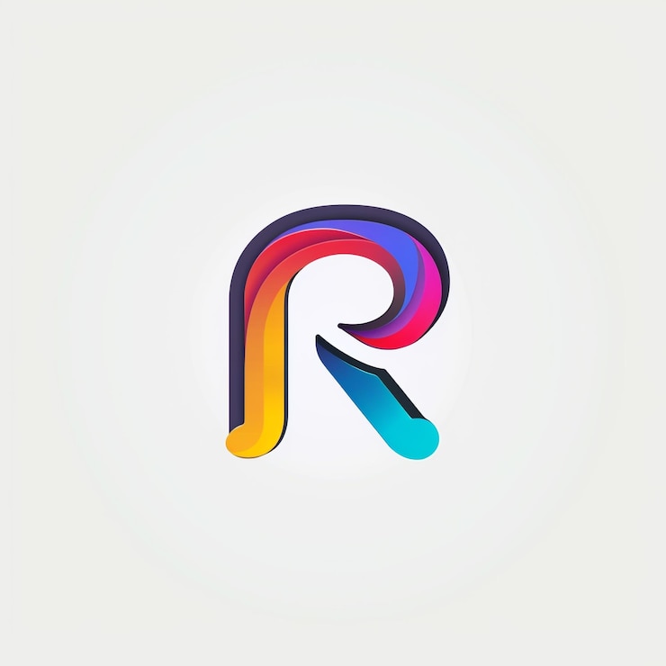 Foto vivo logotipo minimalista de una sola letra en fondo blanco