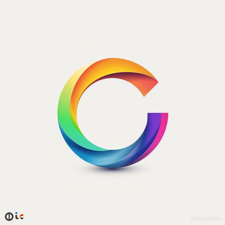 Foto vivo logotipo minimalista de una sola letra en fondo blanco