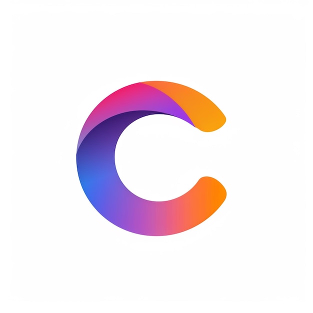 Vivo logotipo minimalista de una sola letra en fondo blanco
