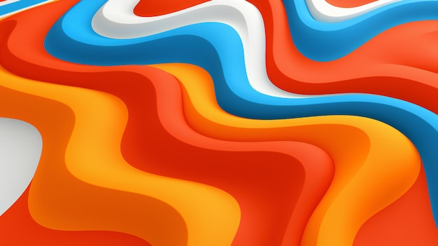 Vivos colores fluidos fluyen en el diseño de movimiento ondulado abstracto con atractivo artístico moderno