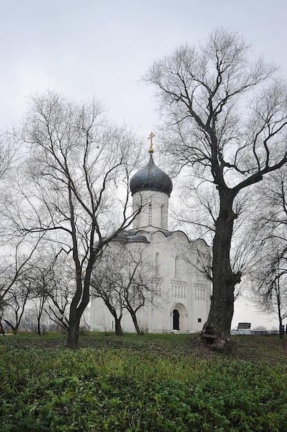 VLADIMIR, RUSIA - 3 DE NOVIEMBRE DE 2021: Iglesia de la Intercesión en el Nerl en Bogolyubovo