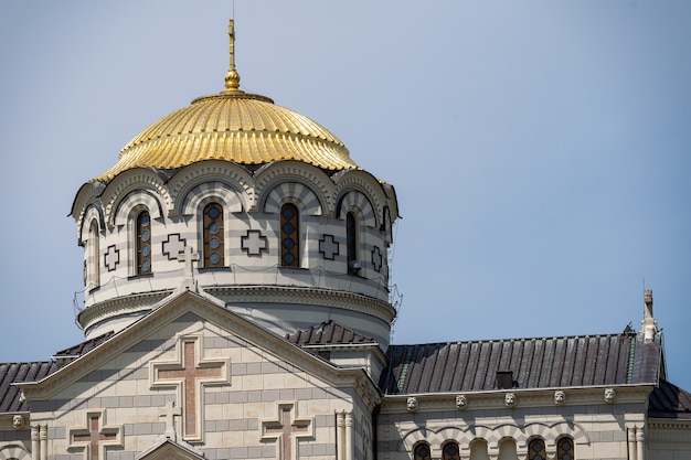 Vladimirsky Kathedrale Nahaufnahme orthodoxe Kirche in Russland Anblick