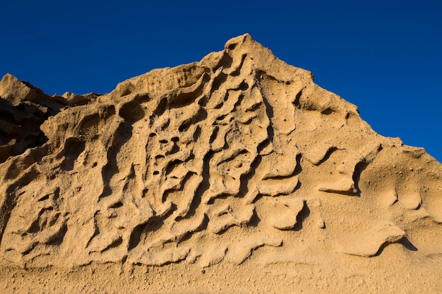 Vlychada Strand Vulkanasche Sand Felsformation auf der Insel Santorini in Griechenland