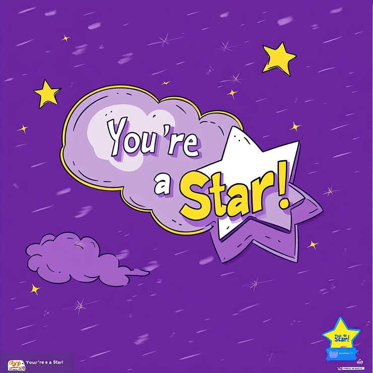 Foto você é um star speech bubble banner