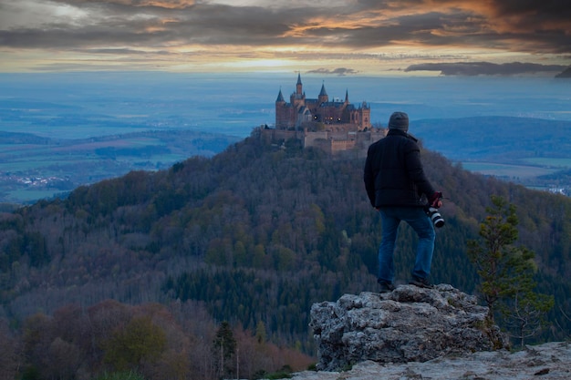 Foto você pode desfrutar da melhor vista do castelo de hohenzollern