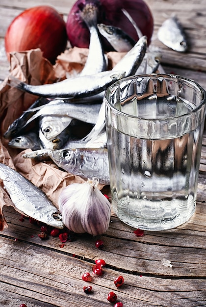 Vodka e espadilha salgada