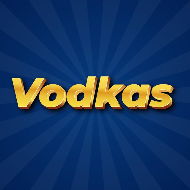 Vodkas Efecto de texto Oro JPG fondo atractivo tarjeta foto