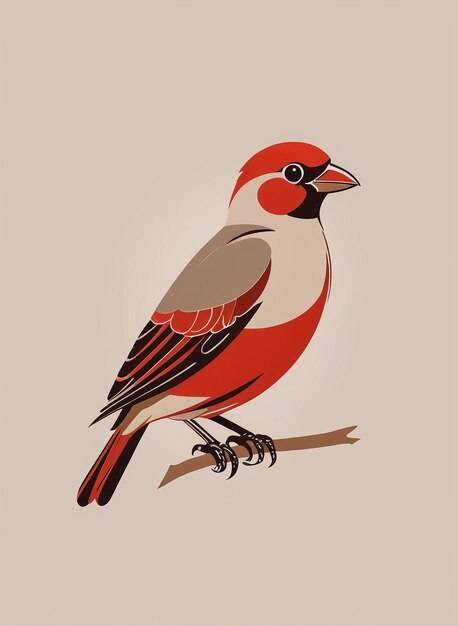 Foto vogel-logo vogel-symbol ein vogel auf einem zweig