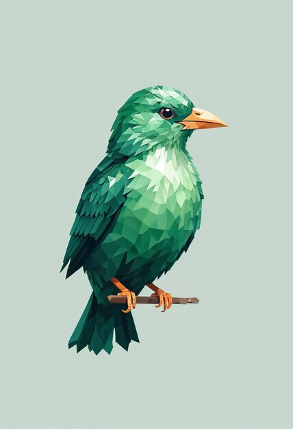 Foto vogel-logo vogel-symbol ein vogel aus dreiecken