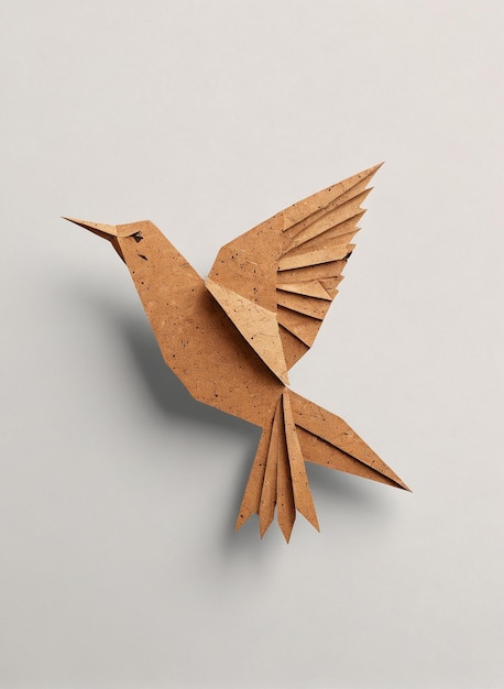Foto vogel-logo vogel-symbol ein vogel aus papier